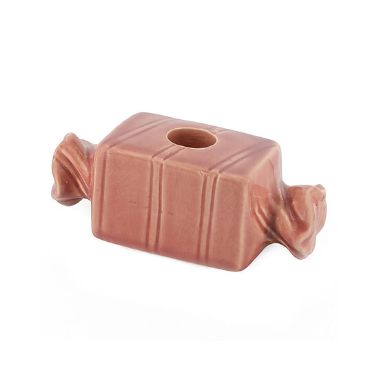 Kaarsenstandaard Aardewerk snoepje Roze 1