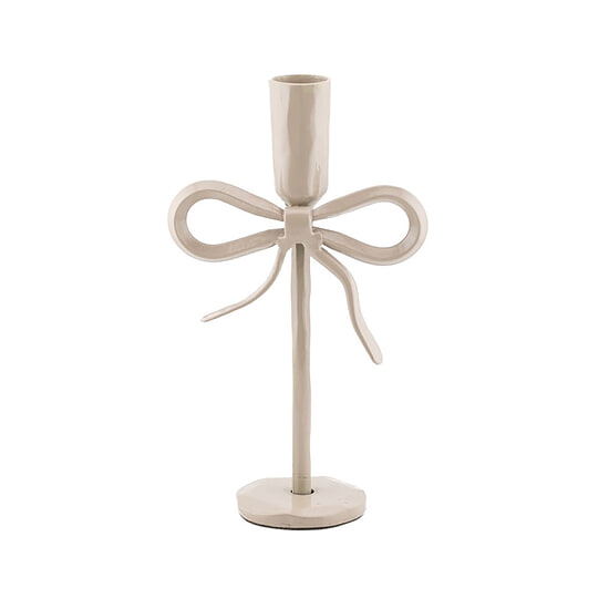 Kaarsenstandaard bow beige 20cm 1