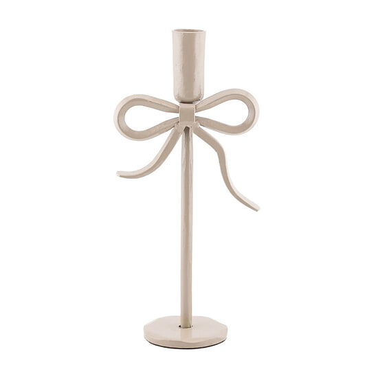 Kaarsenstandaard bow beige 25cm 1