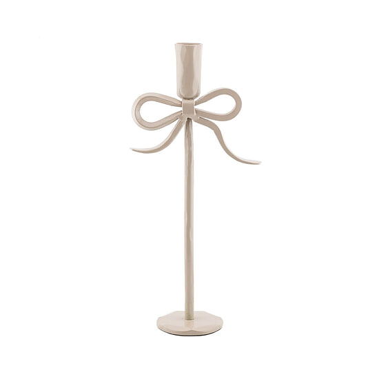 Kaarsenstandaard bow beige 30cm 1