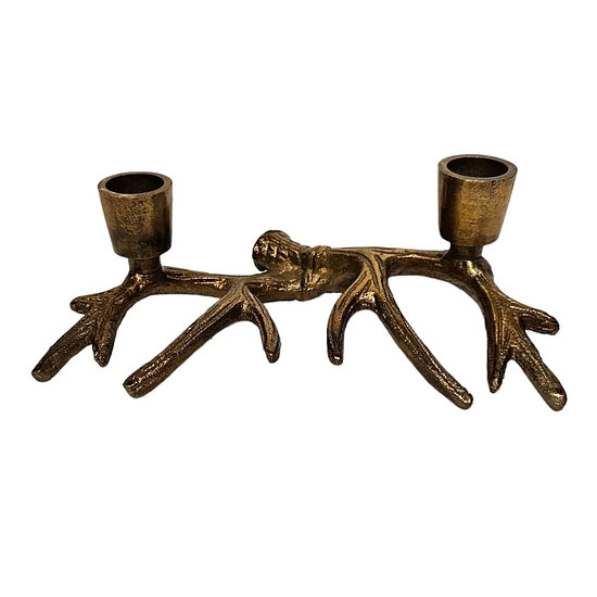 Kandelaar Holder antique Brass Shiny S 1
