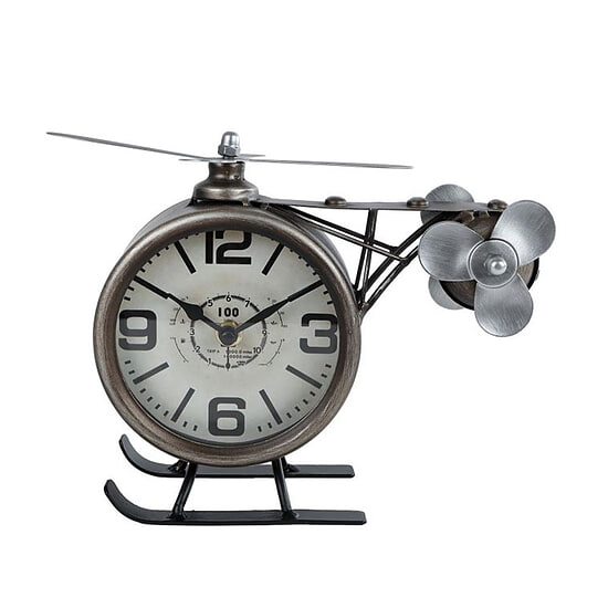 Klok Helikopter Messing 1