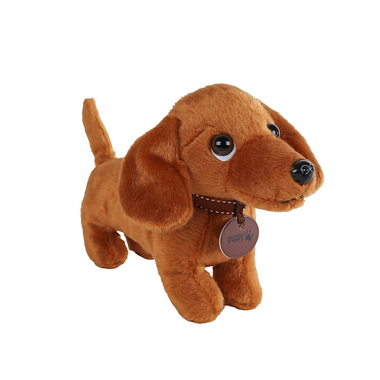 Knuffel teckel Bruin 24cm 1