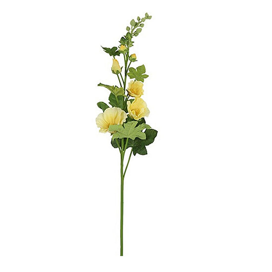 Kunstbloem Alcea geel L 1