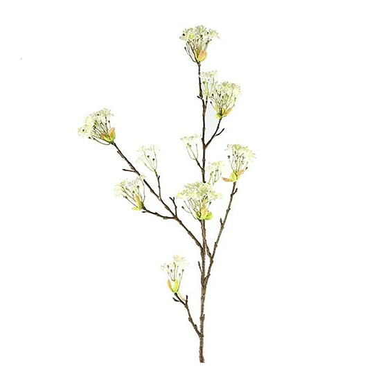 Kunstbloem Knop Cornus mas wit L 1