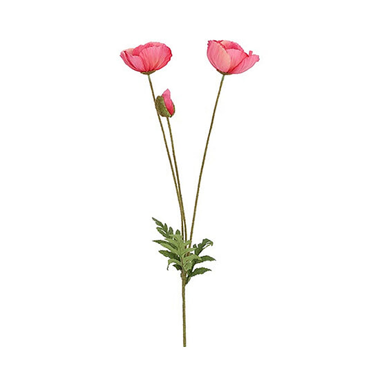 Kunstbloem Papaver Donker Roze 1
