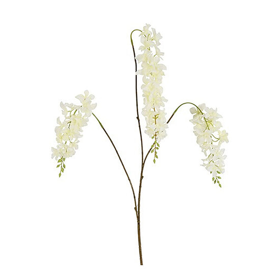 Kunstbloem Wisteria wit L 1