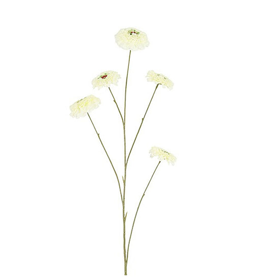 kunstbloem Zinnia wit 1