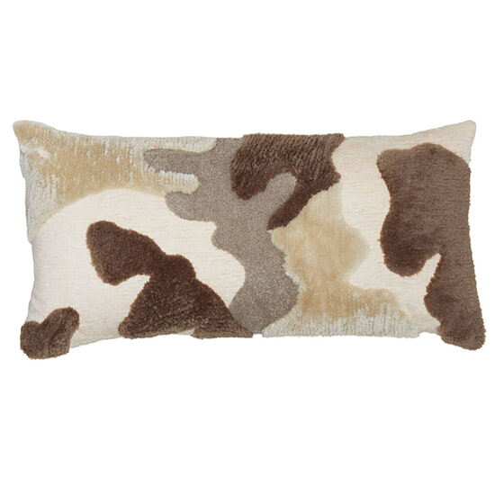 Kussen Cetuno creme donkerbruin 60x30 1