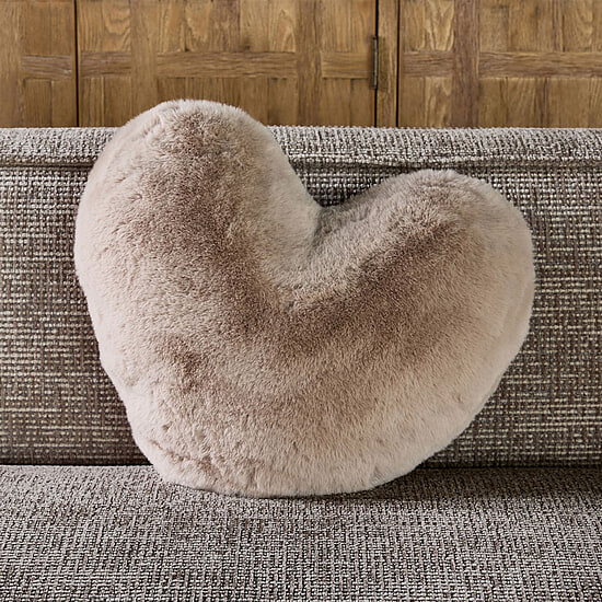 Kussen Heart Alba faux fur