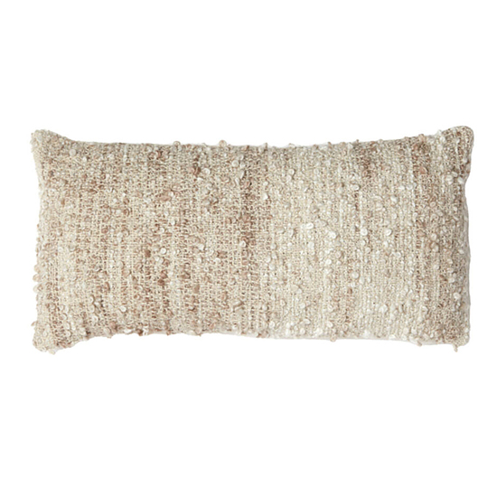 Kussen Mezoki boucle licht bruin 60x30cm 1