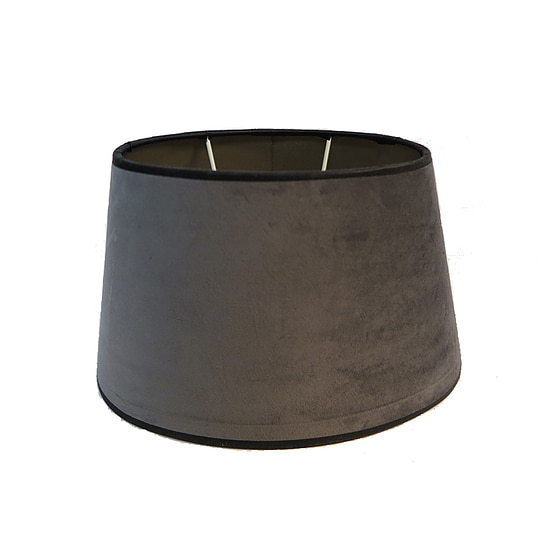 Lampenkap Velours Ovaal Dk grijs 35