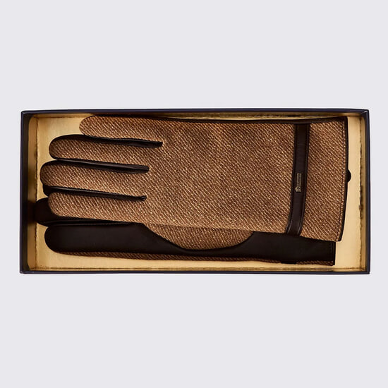 Leren Handschoen Ballycastle Camel Twill