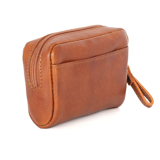 Leren Portemonnee/ sleutel etui Irwin Brandy