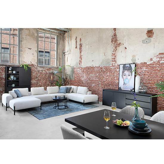 Milaan Wandkast 2 deuren / 3 laden / 3 open vakken 1