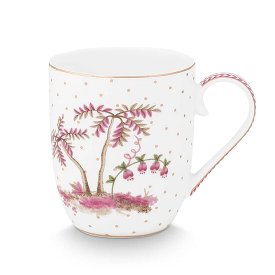Mok S Jolie stippen goud Roze 145ml 1