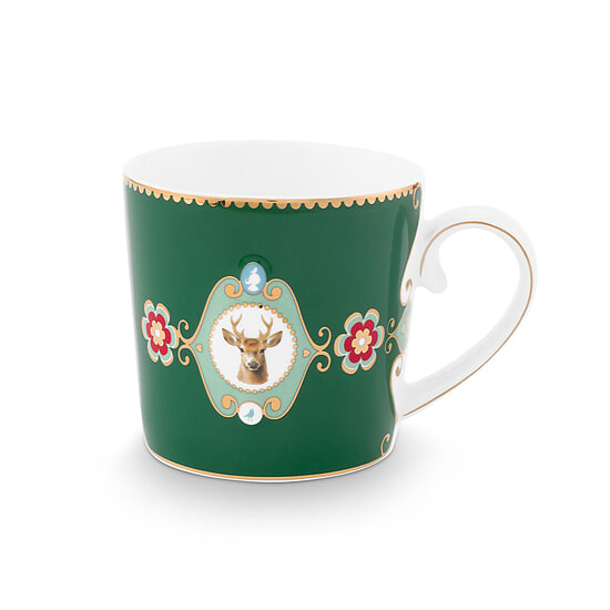Mok S Love Birds Medallion Deer Dark Green 1