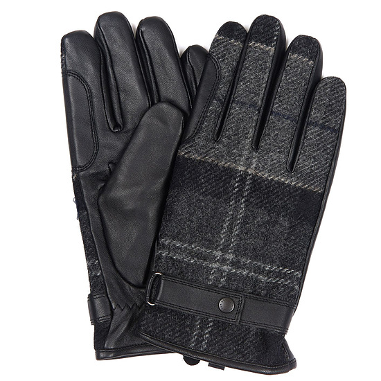 Newbrough black/grey Tartan handschoen heren 1