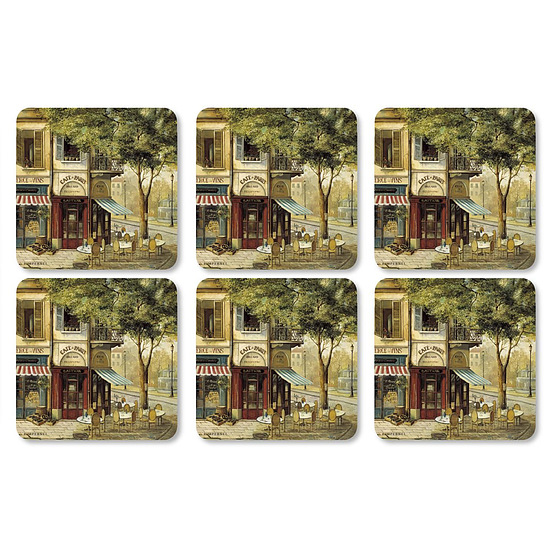 Onderzetter Parisian scenes, set van 6 1