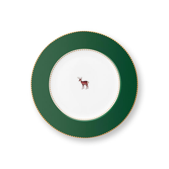 Ontbijtbord Love Birds Deer Dark Green 21 cm 1