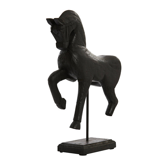 Ornament Horse hout zwart 1