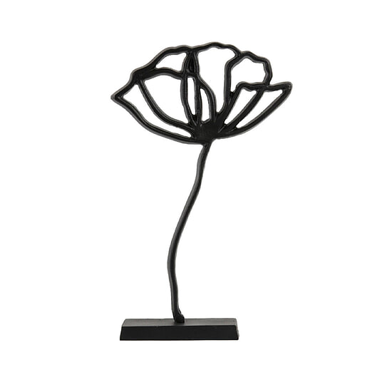 Ornament op voet Papaveru zwart L 1