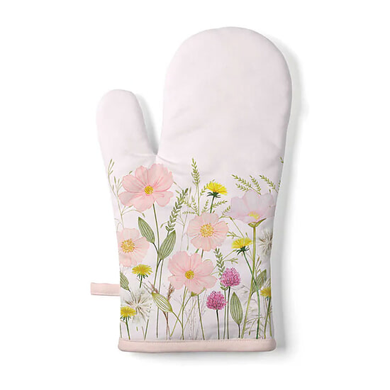 Ovenhandschoen Pastel Flowers Pink 1