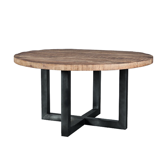 Mango Eettafel rond 130x130cm - zwart 1