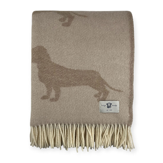 Plaid wol Teckel Sand/ coffee 1