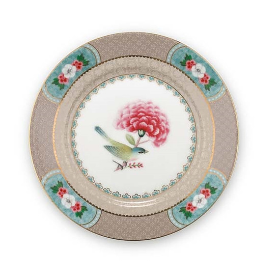 Plate Blushing Birds Khaki 17cm 1