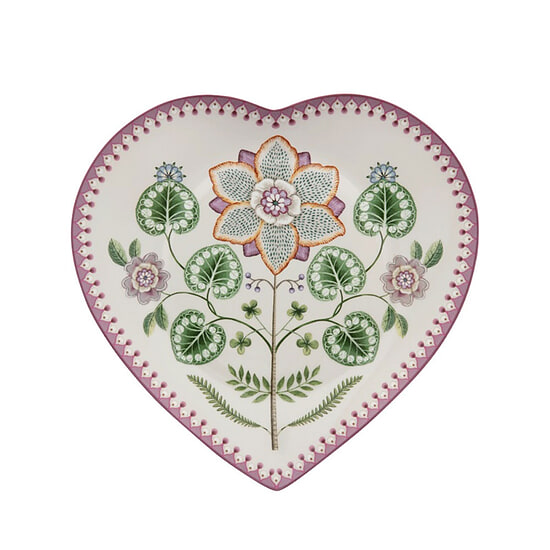 Plate Heart Shape Lila 21.5cm 1