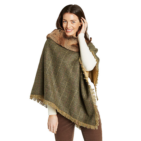 Afbeelding Poncho Silverfir Tweed Thistle 2