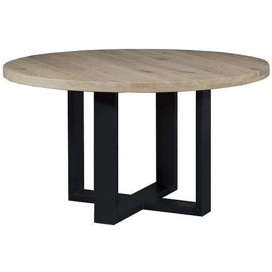 Rocks Eettafel Eiken Rond 130cm met U-poot 1