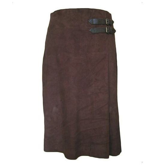 Rok Pleat Skirt Buckle brown 1