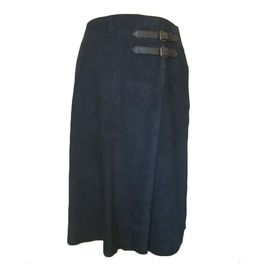 Rok Pleat Skirt Buckle navy 1