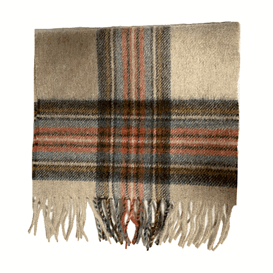 Scarf country check cream 1