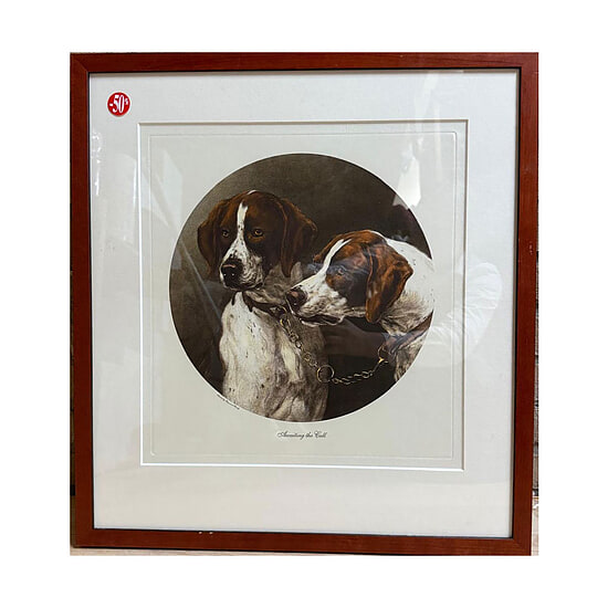 Schilderij met Lijst glas Honden 1