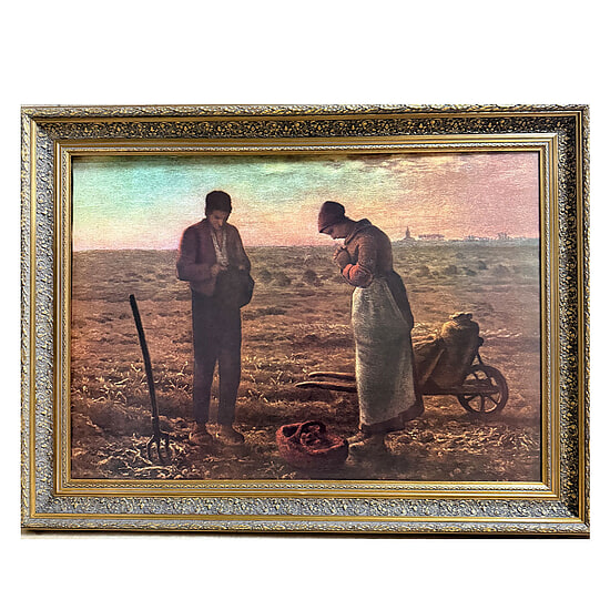 Schilderij met Lijst Werken op het land -5 1