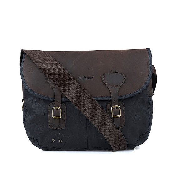 Afbeelding Schoudertas Wax Leather Tarras navy 1