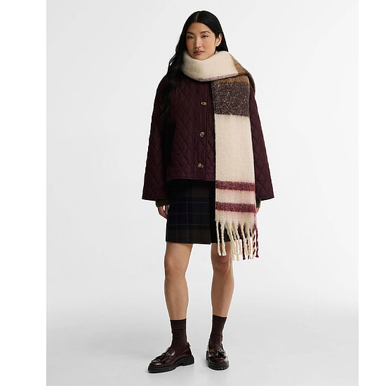 Sjaal Boucle Isla Ecru Muted