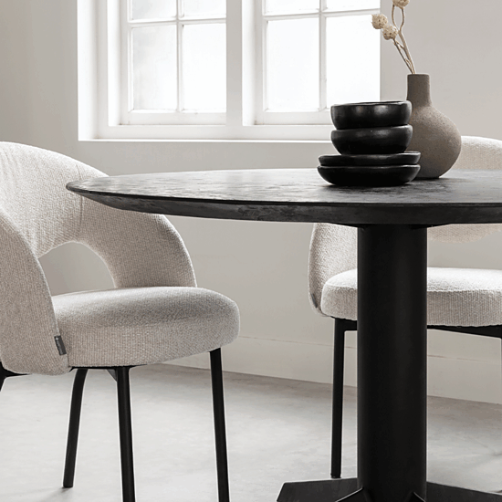 Solo eettafel zwart rond 150 3