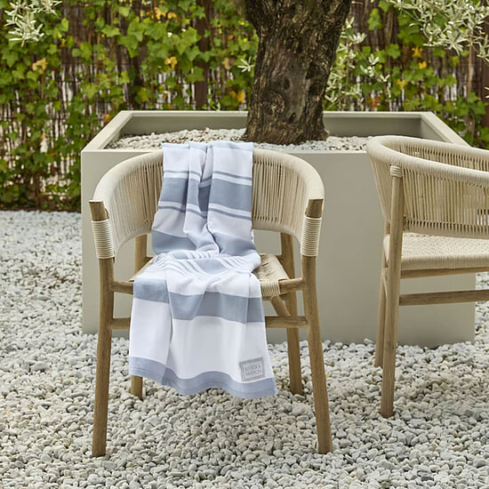 Afbeelding Strandlaken Riviera Maison Matteo Blue 90x180 3 van Riviera Maison