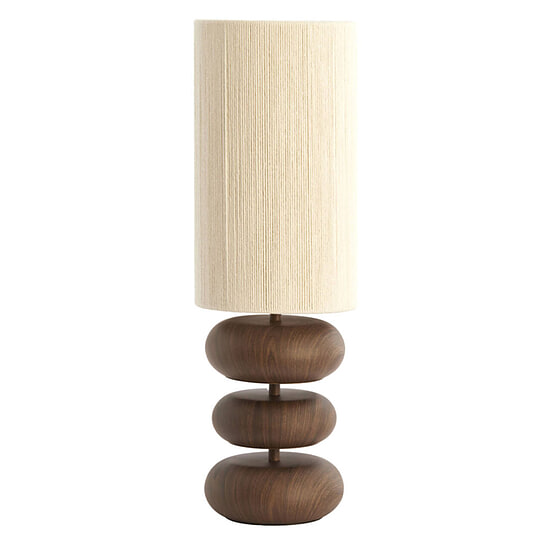 Tafellamp + lampenkap Danialo Donkerbruin Creme L 1