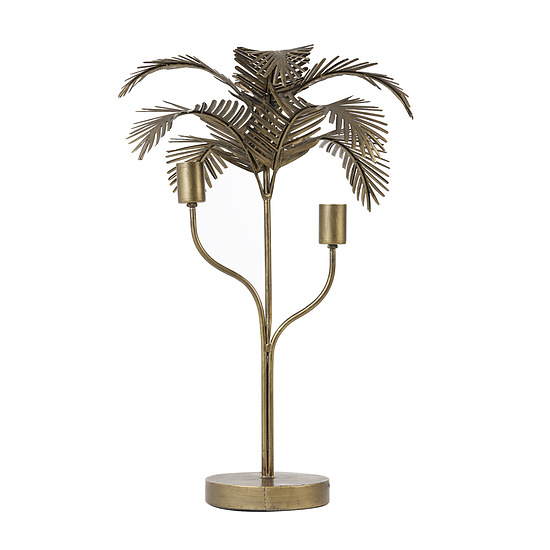 Tafellamp Palm antiek brons 1
