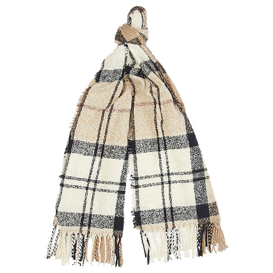 Tartan Scarf Boucle Rosewood 1