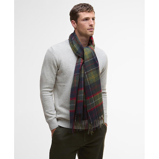 Tartan Scarf Brack Patchwork Red Classic