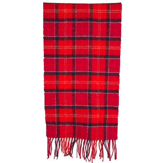 Tartan scarf lambswool cardinal  1