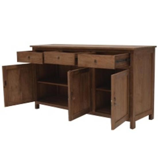 Teak dressoir 4 deuren en 4 laden 1