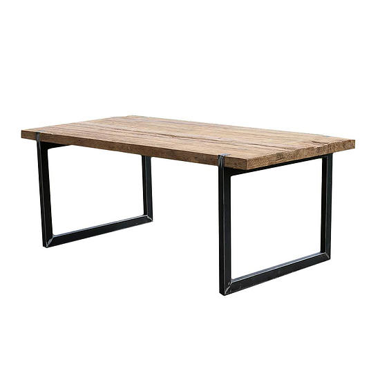 Teak Industriele Eettafel 200cm 1