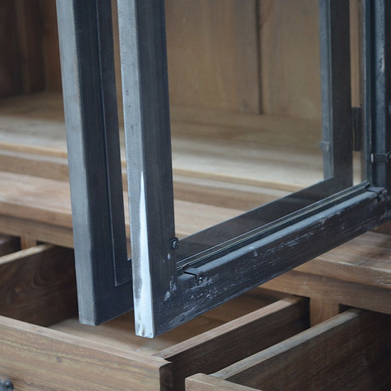 Teak Industriele winkelkast 200cm 2